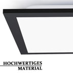 Panel LED Comercial 100X25Cm Regulable – Panel de Techo Largo RGB que Cambia de Color, Luz de Techo Plana para Oficina con Control Remoto, Lámpara de Techo Negra Rectangular Grande para Sala de Juegos, Sala de Estar, Oficina