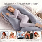 Almohada para Mujeres Embarazadas, Almohada Lateral de Protección Lumbar, Soporte de Embarazo en Forma de C Extraíble y Lavable, Soporte Ergonómico para la Cintura, Suave y Duradera, Sueño Cómodo, Ideal para Regalos de Navidad, Halloween y Acción de Graci