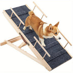 Escaleras y Rampas para Perros Plegables y Ajustables en Altura, Antideslizantes, Capacidad de Carga Hasta 80 kg, Rango de Ajuste de Altura de 30 cm a 60 cm