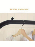 Barra para ropa multifuncional para dormitorio, barra metálica para colgar ropa resistente, perchero, estante para guardar ropa y zapatos