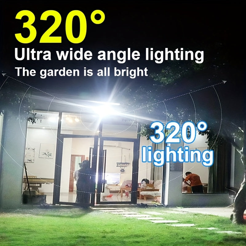 Luz solar exterior con sensor 4 piezas | Jardín patio garaje y seguridad