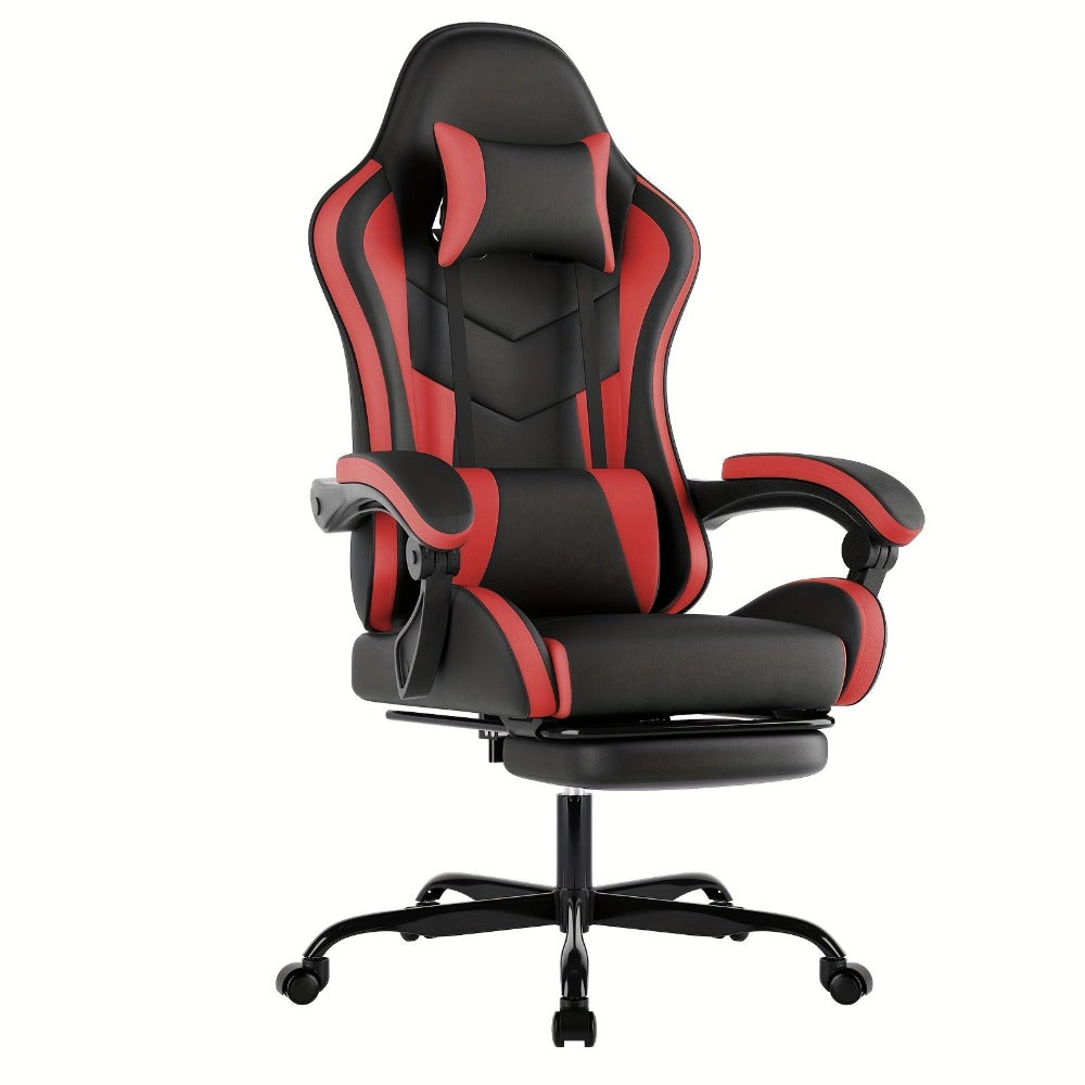 Silla Gamer, Silla de Computadora, Inclinación de Respaldo de 135°, Silla Ergonómica con Reposapiés, Silla de Oficina, Silla de Computadora Ergonómica con Soporte Lumbar, Silla para Esports