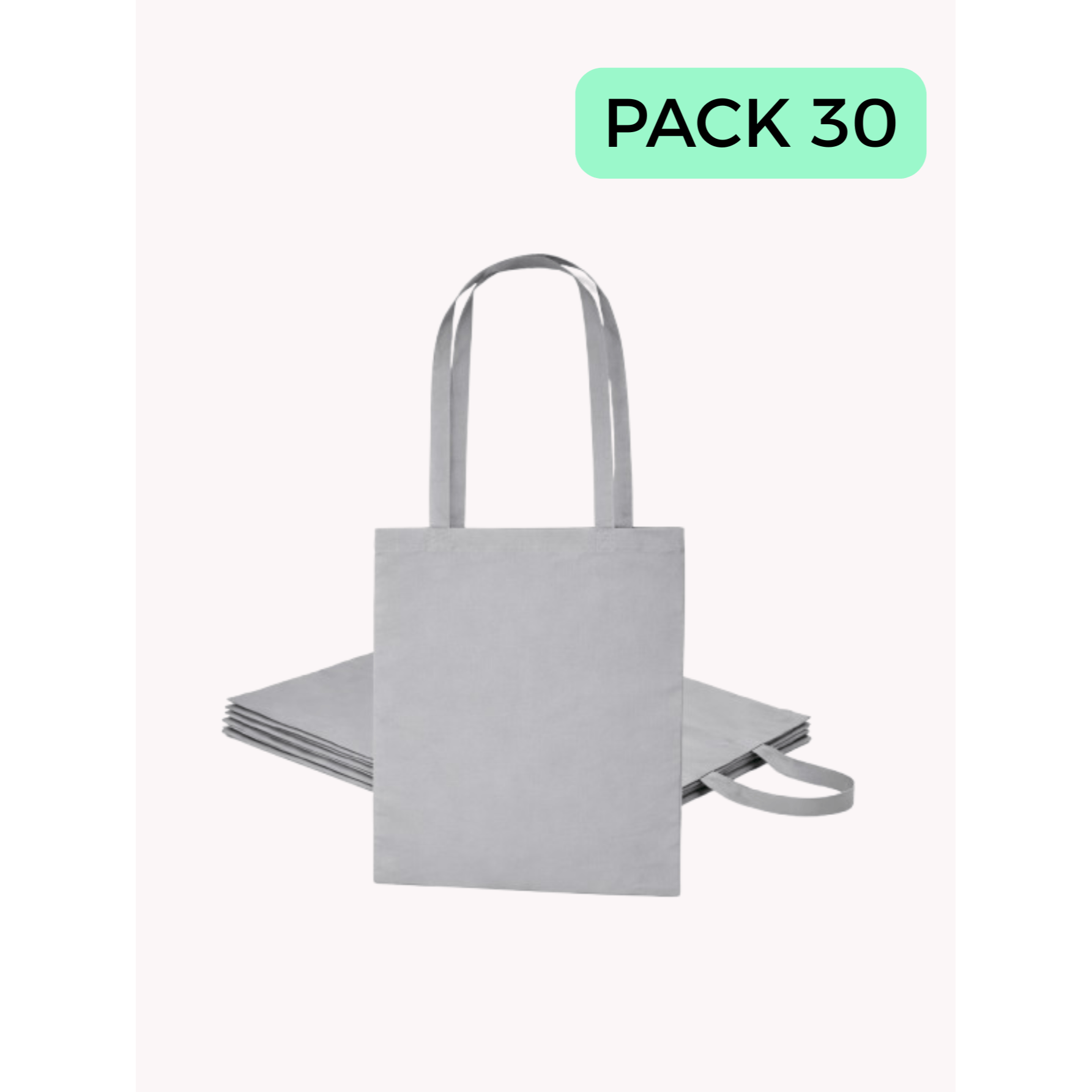 Pack 30 Bolsas de Tela de Algodón (Envío en 48 Horas) - Varios Colores- Tote Bag de Asa Larga, Reutilizable - Perfecta para Regalar, Pintar, Decorar, Manualidades, Talleres de Pintura, Ideal para Eventos y Regalos de empresa, Ir a la compra, Tiendas, Unis