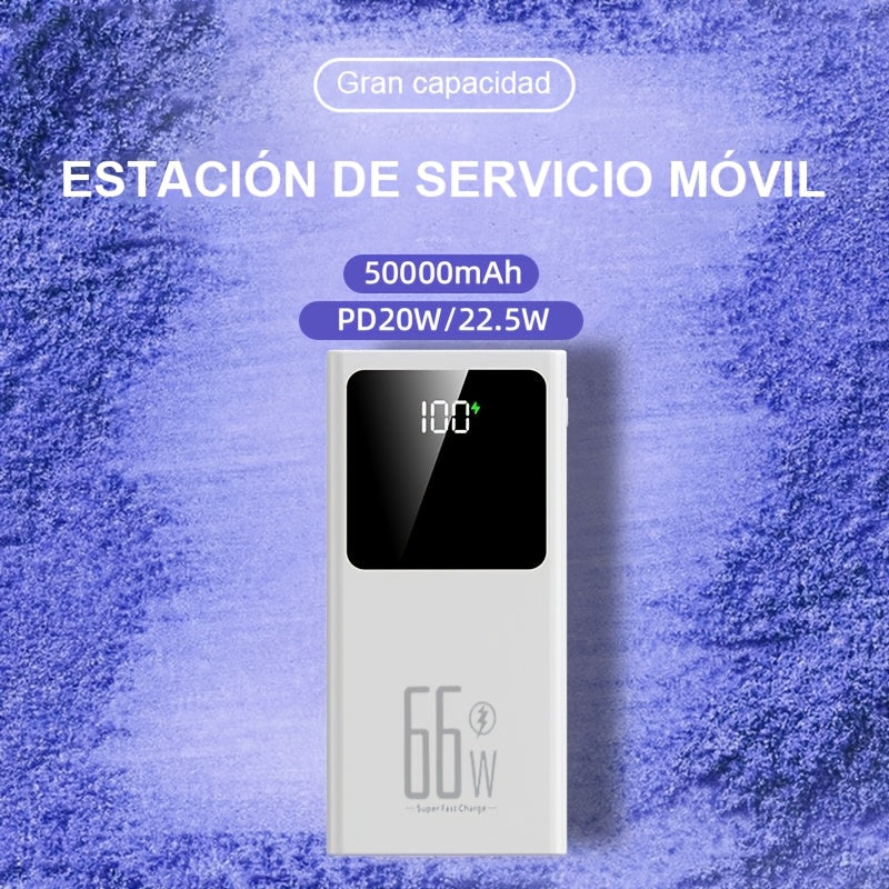 Power bank para carga durante viajes y uso diario | 50000 mAh y 22.5 W