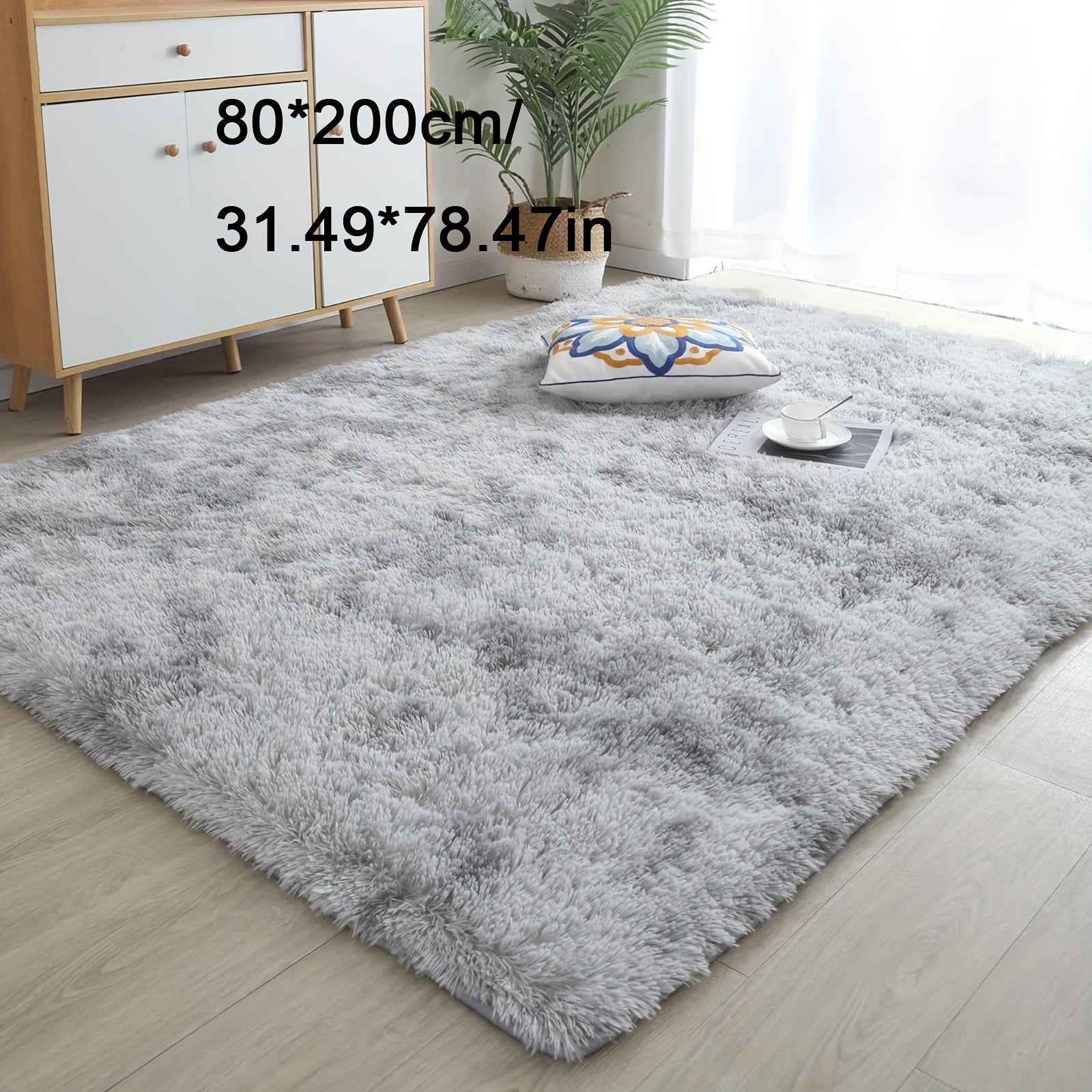 1pc alfombra de felpa suave, alfombra antideslizante, alfombra para cabecera, tapete tie dye para sala, decoración del hogar, colchoneta para mascotas, alfombra para dormitorio o sala, ideal para decoración navideña y Halloween