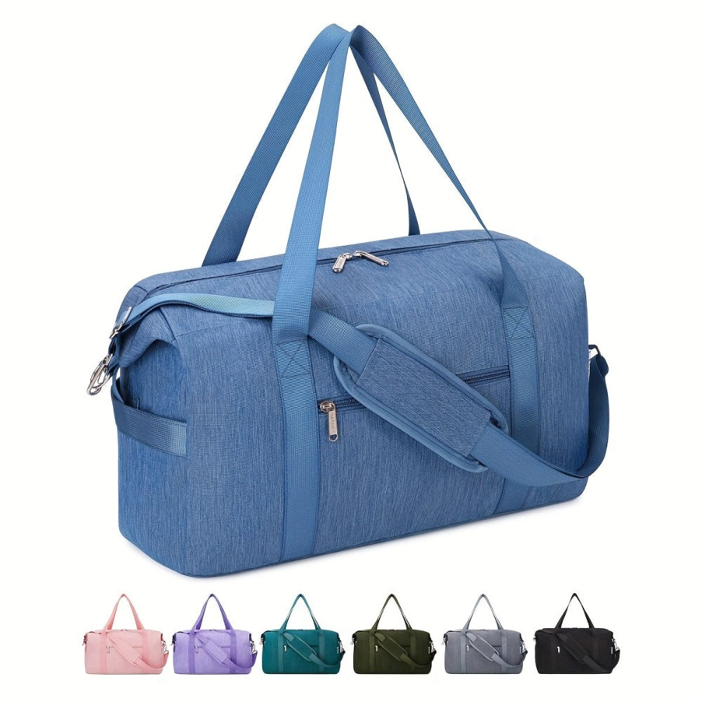 Nueva bolsa de equipaje plegable debajo del asiento 2026 18X14X8 para aerolíneas | Ligera, transportable y con bolsillo húmedo, duradera y portátil - Artículos esenciales de viaje para mujeres/hombres