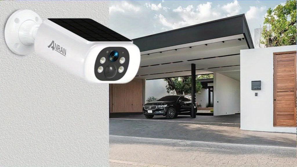 Cámaras de Seguridad Solar ANRAN para Exteriores, Ideales para la Seguridad del Jardín, Módulo Solar Integrado para Alimentación, Inalámbricas y Estables, Detección PIR de Humanos para Protección Contra Visitantes No Deseados, Interacción de Audio Bidirec