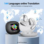 Auriculares Bluetooth | Auriculares de Traducción en Tiempo Real, Traductor de IA para 144 Idiomas, Auriculares Inalámbricos con Reducción de