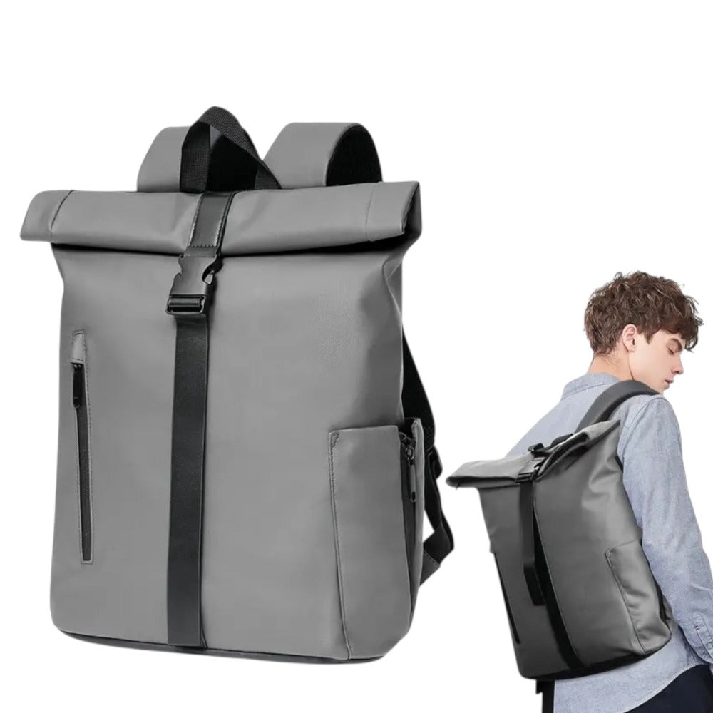 Mochila Enrollable para Hombre, Mochila Mujer para Portátil 15.6 Pulgadas, Moquera de Viaje Ligera para Hombre y Mujer de 21-25L, Bolso Escolar con Múltiples Compartimentos, Mochila Duradera de Capa Suave para Deportes al Aire Libre, Trabajo.