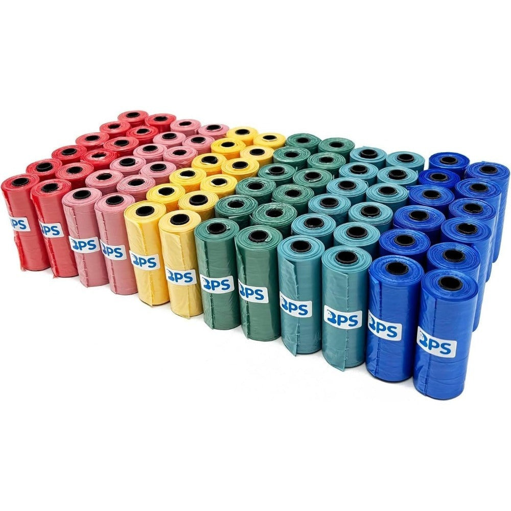 540/1080 Bolsas de Caca Perro Bolsas para Excrementos de Perros para Mascotas Animales Domésticos Pack de 36/72 Rollos Multicolor 32*22cm BPS-5395