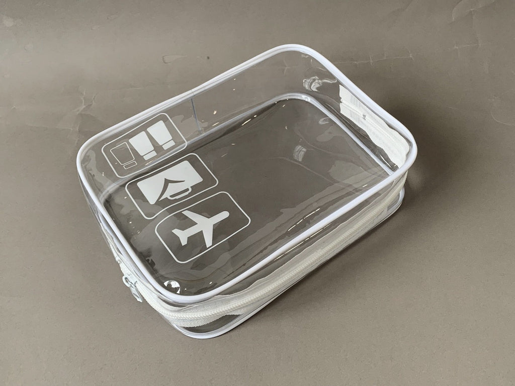 Neceser Transparente Aprobado por la TSA, Tamaño Cuarto para Equipaje de Mano en Aeropuertos, Diseño Transparente para Fácil Visualización, Ideal para Artículos de Cuidado de la Piel y Maquillaje, Equipaje de Mano para Aeropuerto | Aspecto Elegante | Adic