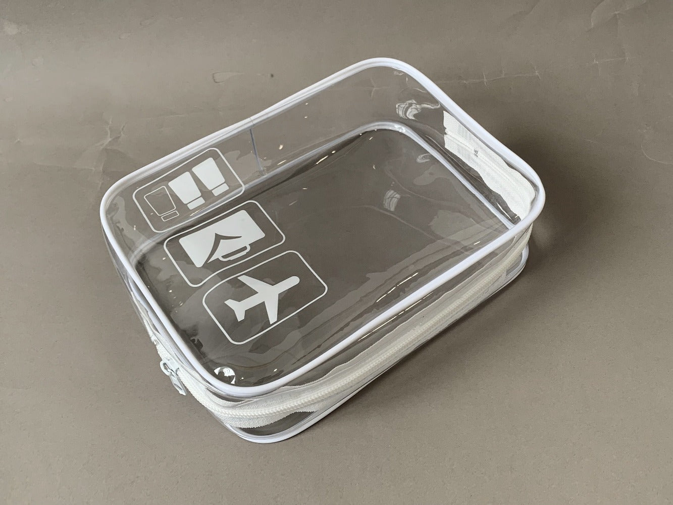 Neceser Transparente Aprobado por la TSA, Tamaño Cuarto para Equipaje de Mano en Aeropuertos, Diseño Transparente para Fácil Visualización, Ideal para Artículos de Cuidado de la Piel y Maquillaje, Equipaje de Mano para Aeropuerto | Aspecto Elegante | Adic