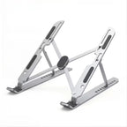 Soporte Portátil Mesa 6 Ángulos Ajustables, Aleación de Aluminio, Soporte Ordenador Portatil Ventilado Plegable para 10-15.6” Portátiles y Tableta - Plata