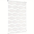 Persiana enrollable Sekey sin taladro, altura ajustable infinitamente con transparencia y blackout, para ventanas de 45-90cm, blanco/blanco.