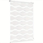 Persiana enrollable Sekey sin taladro, altura ajustable infinitamente con transparencia y blackout, para ventanas de 45-90cm, blanco/blanco.