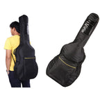 Funda Clásica para Guitarra Acústica, Estuche Rígido Negro con Bolsillos, Correas Ajustables y Asa para Transporte, Material Sólido Grueso Protector Resistente a las Condiciones Climáticas, Estuche con Bolsillo Adicional para Partituras A4 y Bolsillo para