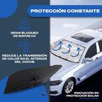 Parasol Coche Delantero Protector Solar SUV y Camión Parasol Paraguas Coche Resiste a los Rayos UV Parasol Plegable141x81cm.