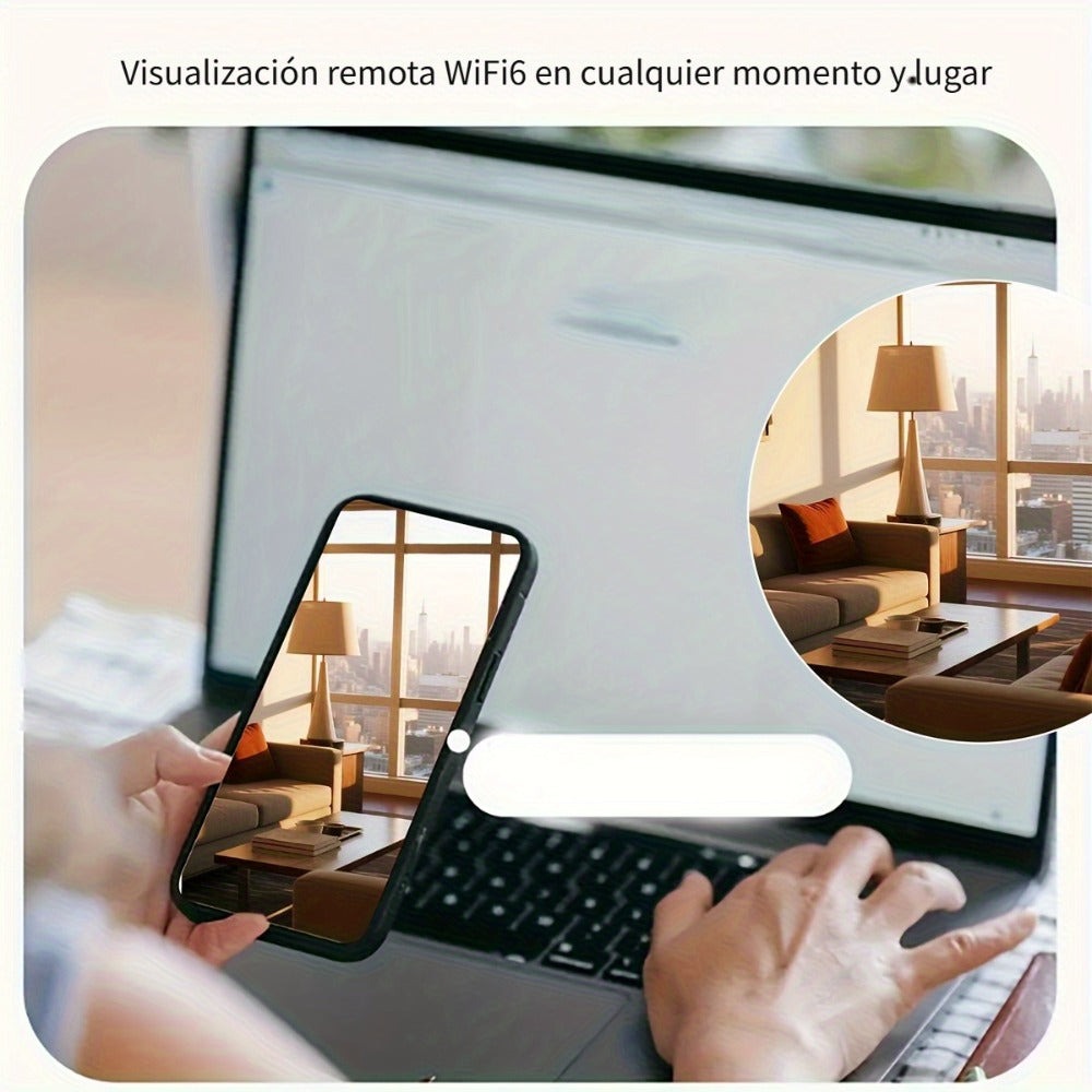 Cámara Despertador 1080P WIFI con Detección de Movimiento, Visualización Remota y Control por APP para Mantener Segura tu Hogar, Oficina, Mascotas y Bebés
