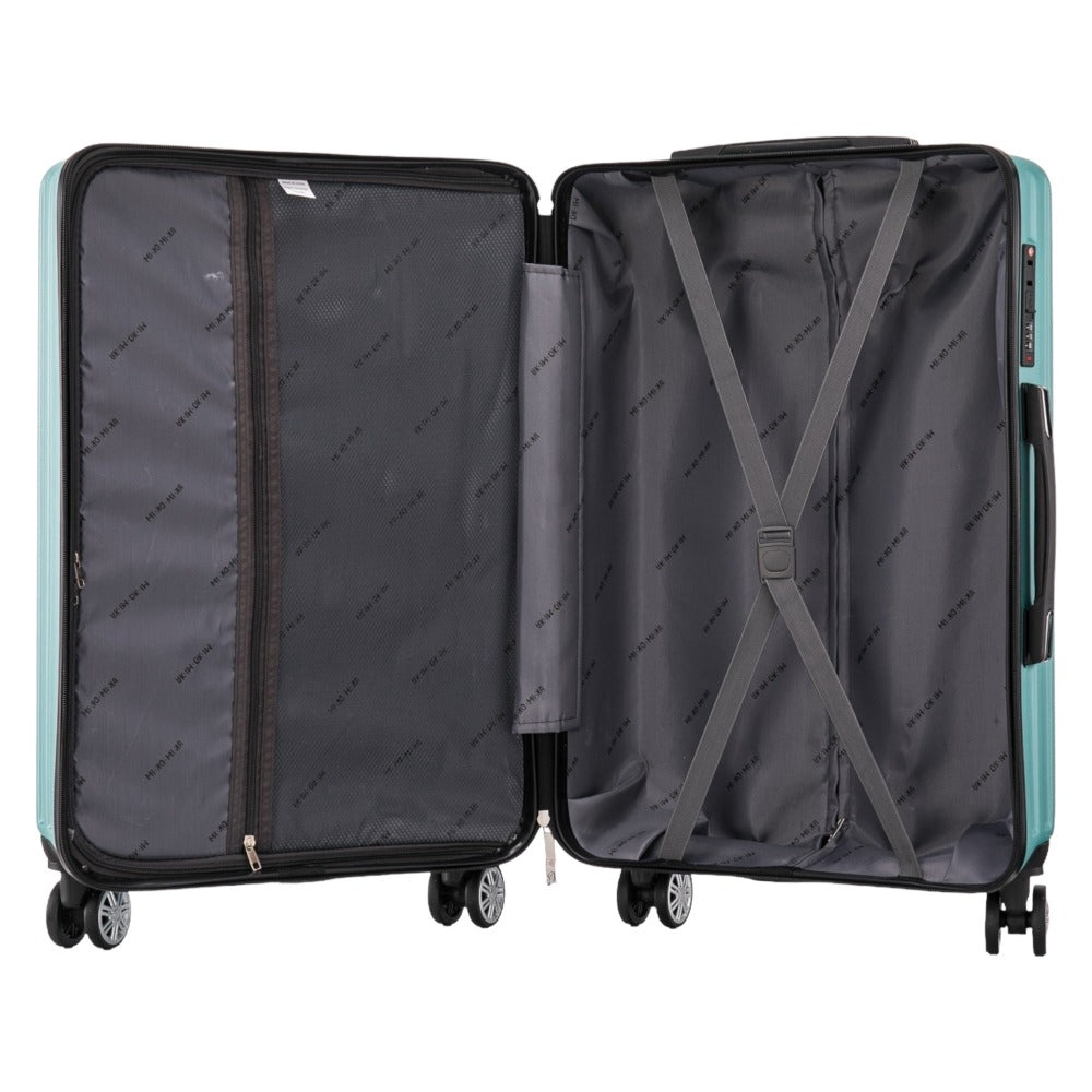 Conjunto de Maletas de Viaje Elegantes: Carcasa Ligera de ABS, Cerradura Numérica, 4 Ruedas Giratorias 360, Asa Telescpica de Aluminio Aleado Juego de Maletas Set Trolley Maleta Cabina ( 6999 8001 8002 )