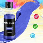 Set de Pinturas Acrílicas de 12/24/36 Colores, 60ml/2.03oz de Pinturas Acrílicas, Set de Pinturas Multifuncional para Manualidades Artísticas, Pintura al Óleo Pintura a Mano Creativa, Adecuado para Pintura al Óleo, Pinturas Acrílicas de Color Puro de Alta