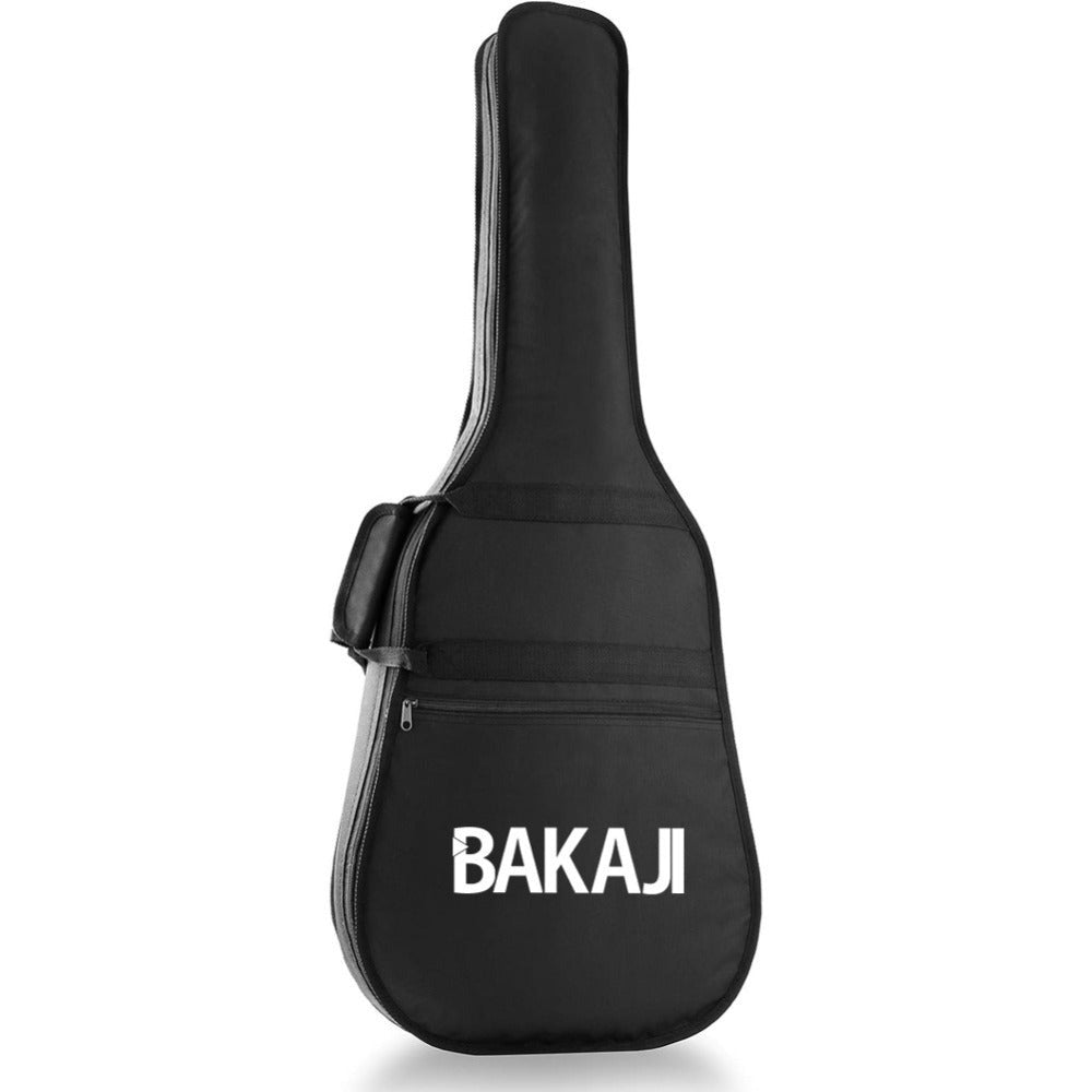 BAKAJI Guitarra Acústica Eléctrica de 41 Pulgadas con Estuche, Kit de Reemplazo de Cuerdas, Púas, Cable de Amplificador y Correa, Guitarra Folk Cutaway para Adultos y Principiantes