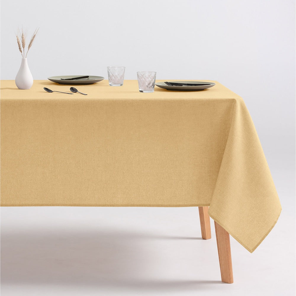 Mantel liso antimanchas impermeable suave y resistente, uso diario mesa salón o exterior cuadrada, rectangular, redonda, estilo mediterráneo para el hogar y exterior