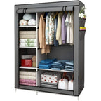 Armario Cecaro Group de tela 105X45X170 Cm - Estructura de acero reforzado, antipolvo e impermeable, armario portátil con estantes y barra para colgar, fácil de montar