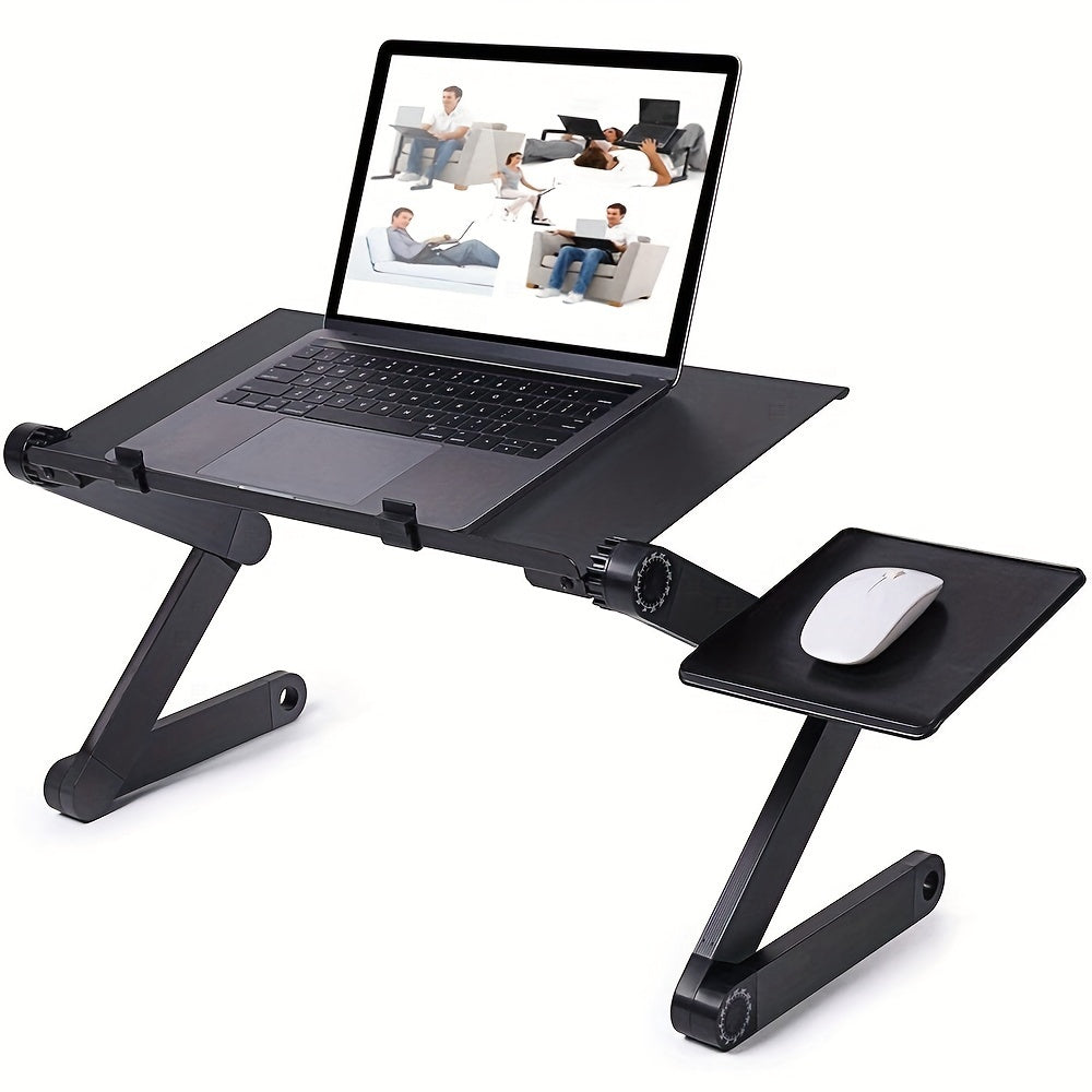 Mesas para portátil | Escritorio de cama de aleación de aluminio, mesa plegable para computadora portátil, estante de pie ajustable, rejilla de