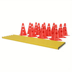 Juego de entrenamiento de agilidad para perros - 12 conos y 6 barras ajustables para ejercicios de coordinación, juego de 6 piezas