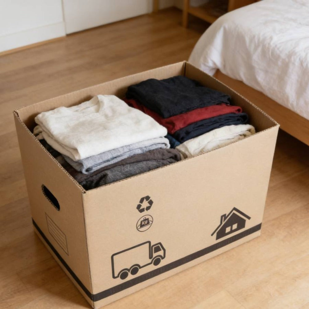 Cajas de cartón | Paquete de 10/Paquete de 5 | Adecuadas para mudanzas, almacenes y transporte | Con asas | Fáciles de manejar | Súper duraderas | 40×25×20CM, 50×29×30CM, 50×35×30CM | Paquete de 5 o 10