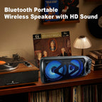 Altavoz subwoofer Bluetooth de grado profesional, diseño ligero y portátil, alto rendimiento de campo de sonido dinámico, efecto de iluminación ambiental RGB, excelente calidad de sonido, esencial para fiestas, audio de moda, interfaz USB, karaoke, fiesta