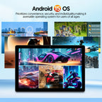 Tablet | Tablet Android 15 de 10 pulgadas, 12 (3+9) GB de RAM, 64 GB de ROM, Procesador Quad Core, Cámara de 2.0MP+8.0MP, 6000mAh, Múltiples