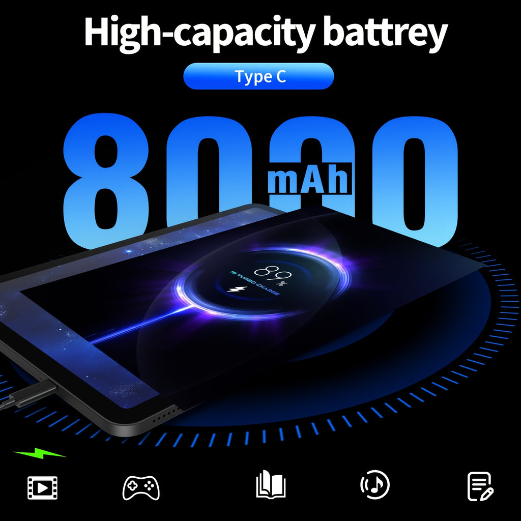 Cámara de seguridad | Tableta Android con sistema Android 16, tableta de 12 pulgadas con teclado, 24 GB (8 GB + 16 GB) RAM + 256 GB ROM, cámara