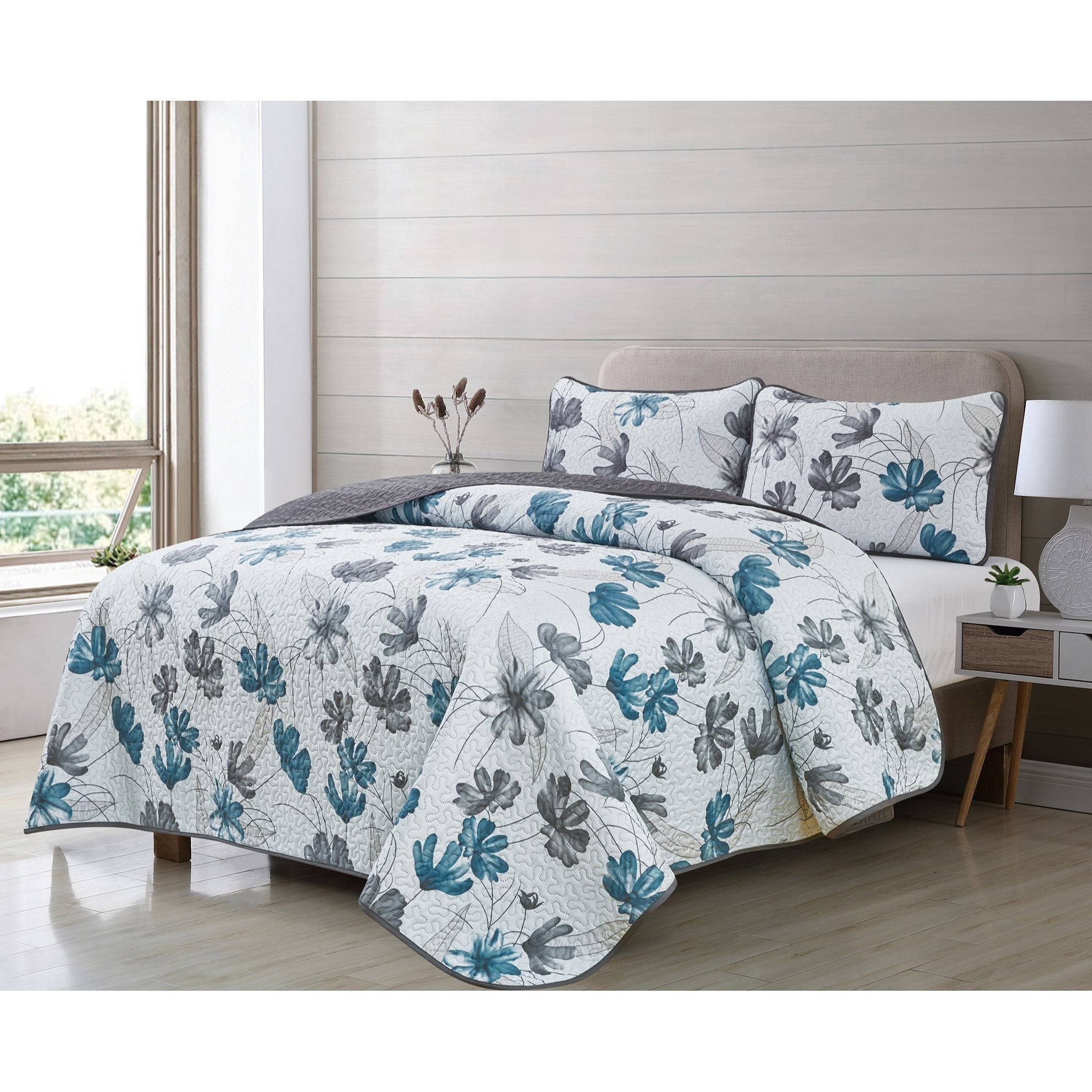 Colcha Bouti de Verano Reversible (Solo 1 Pieza), Edredón Ligero Transpirable para Cama 90,Cama 105,Cama 135,Cama 150 Cubrecama Estampado de Microfibra Suave, Manta Fina para Primavera y Verano (Sin Fundas de Almohada)