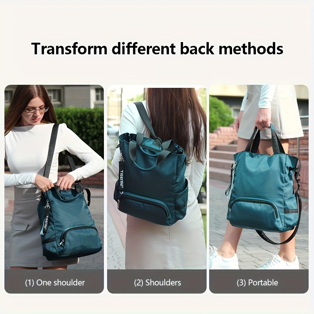 Mochila espaciosa para mujer, diseño casual ligero, versátil para viajes de negocios cortos, apta tanto para hombres como para mujeres, y se puede usar como una bandolera de un solo hombro