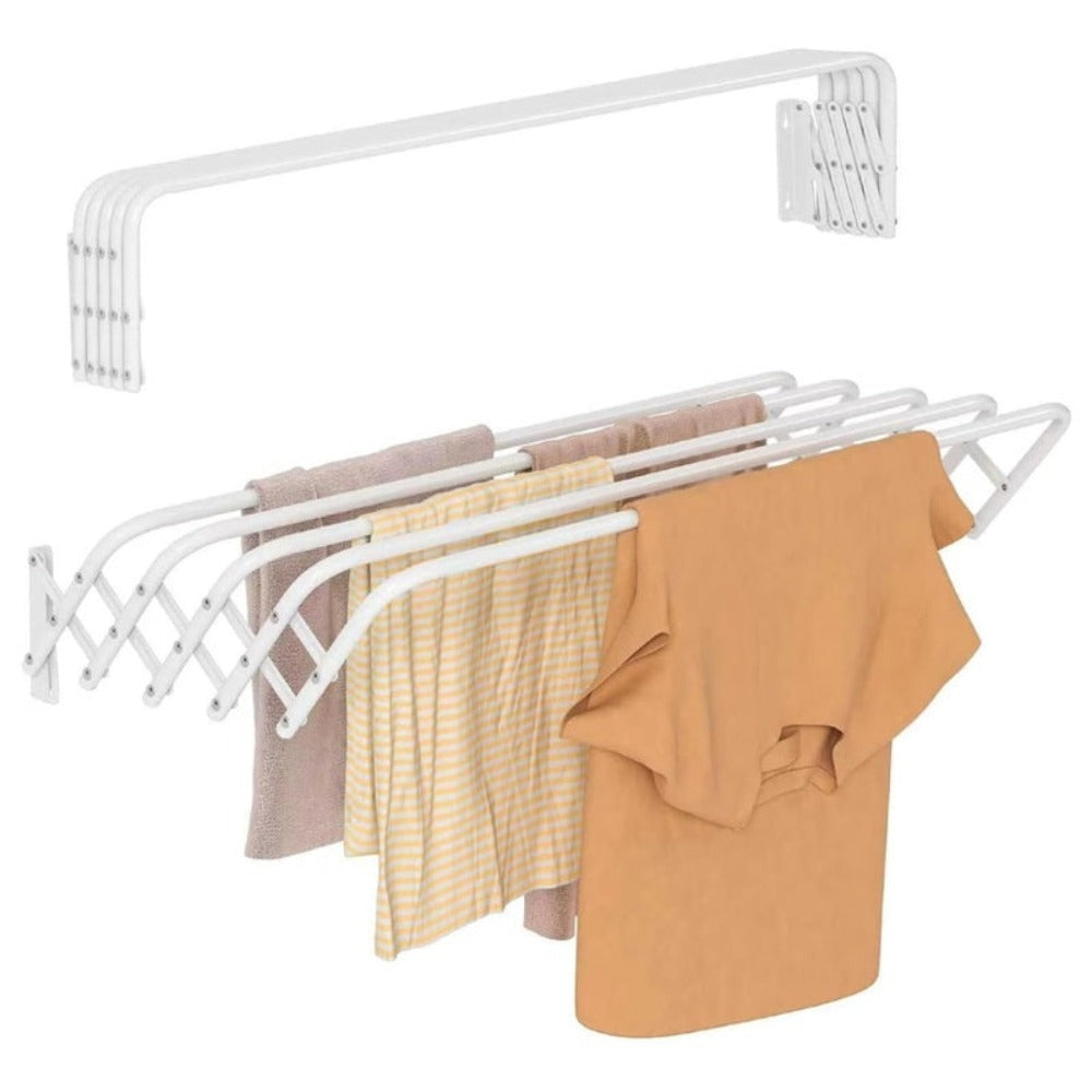 Tendedero retráctil de pared: tendedero plegable de pared, se puede usar en interiores o exteriores, se puede extender