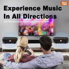 Altavoz Bluetooth | Altavoz sin varillas portátil de alta potencia TG187, audio de alta resolución con doble altavoz, sonido envolvente
