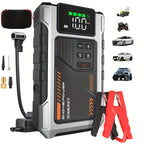 SWAREY 12000Mah Arrancador de Coche con Batería Externa y Compresor de Aire de 150PSI, 6000A Impulsores de Batería de Coche 12V con Inflador de Neumáticos, con Pantalla LCD, Batería Externa Arrancadora (7.5L Gas/6L Diésel), Luz LED