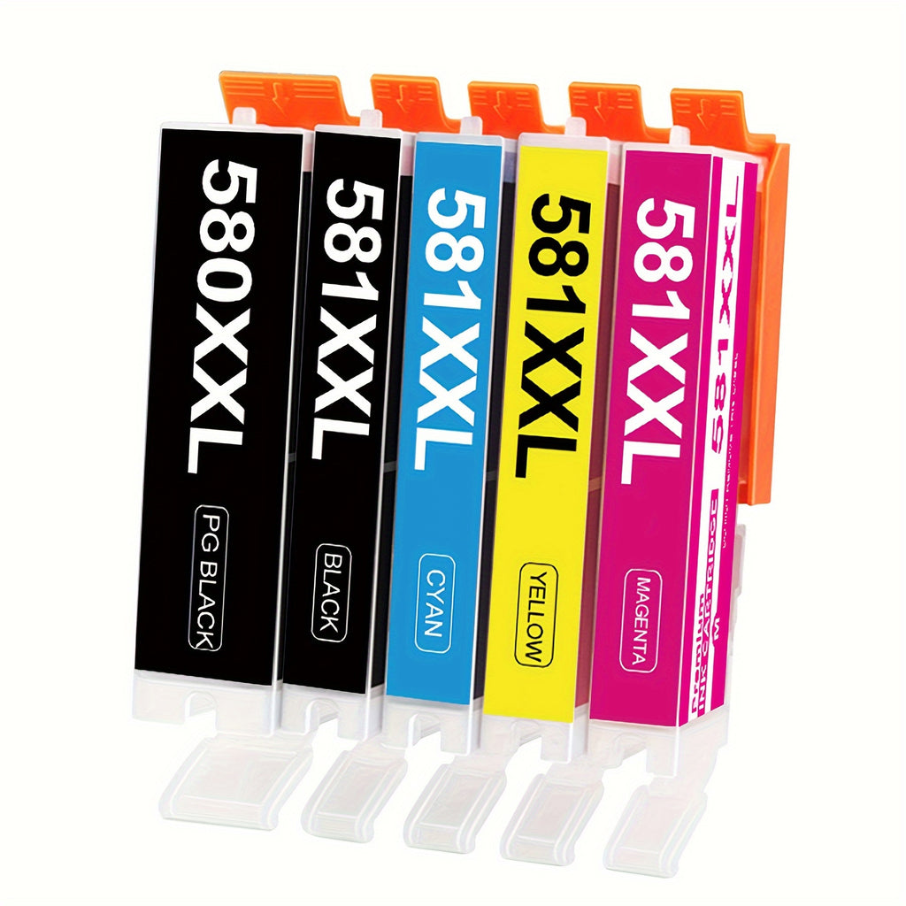 Cartuchos Canon PGI-580 CLI-581XXL compatibles, paquete de 5