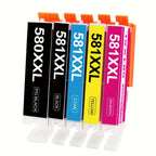 Cartuchos Canon PGI-580 CLI-581XXL compatibles, paquete de 5