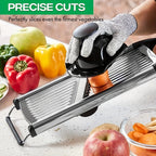 Cortador Profesional de Verduras de Acero Inoxidable, Rallador Ajustable - Accesorios de Cocina para Cebolla y Papa, Herramienta Práctica para Cocinar y Saltear Rápido en Fiestas, Regalos de Navidad y Halloween