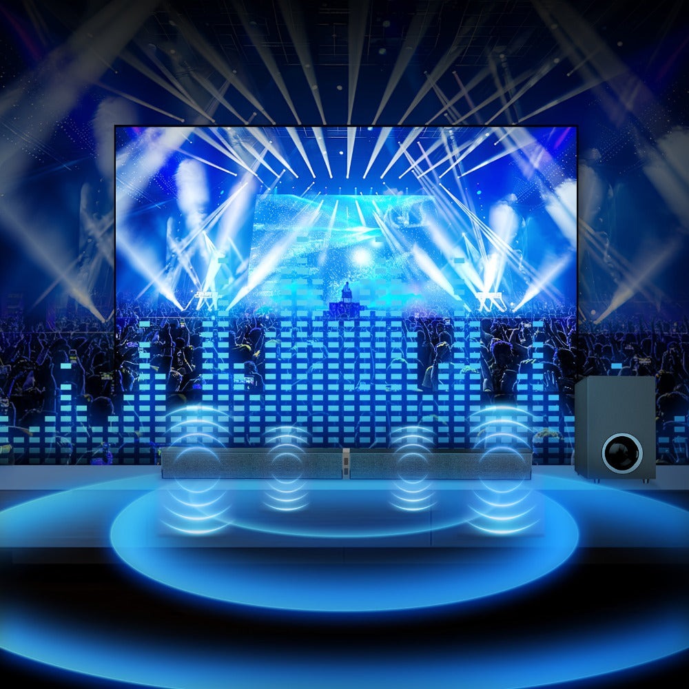 Barra de sonido con subwoofer, barra de sonido para Smart TV, barras de sonido inalámbricas 5.0, graves profundos, sistema de audio para TV con ARC/Opt/AUX para sonido de cine en casa mejorado, altavoz con control remoto por infrarrojos
