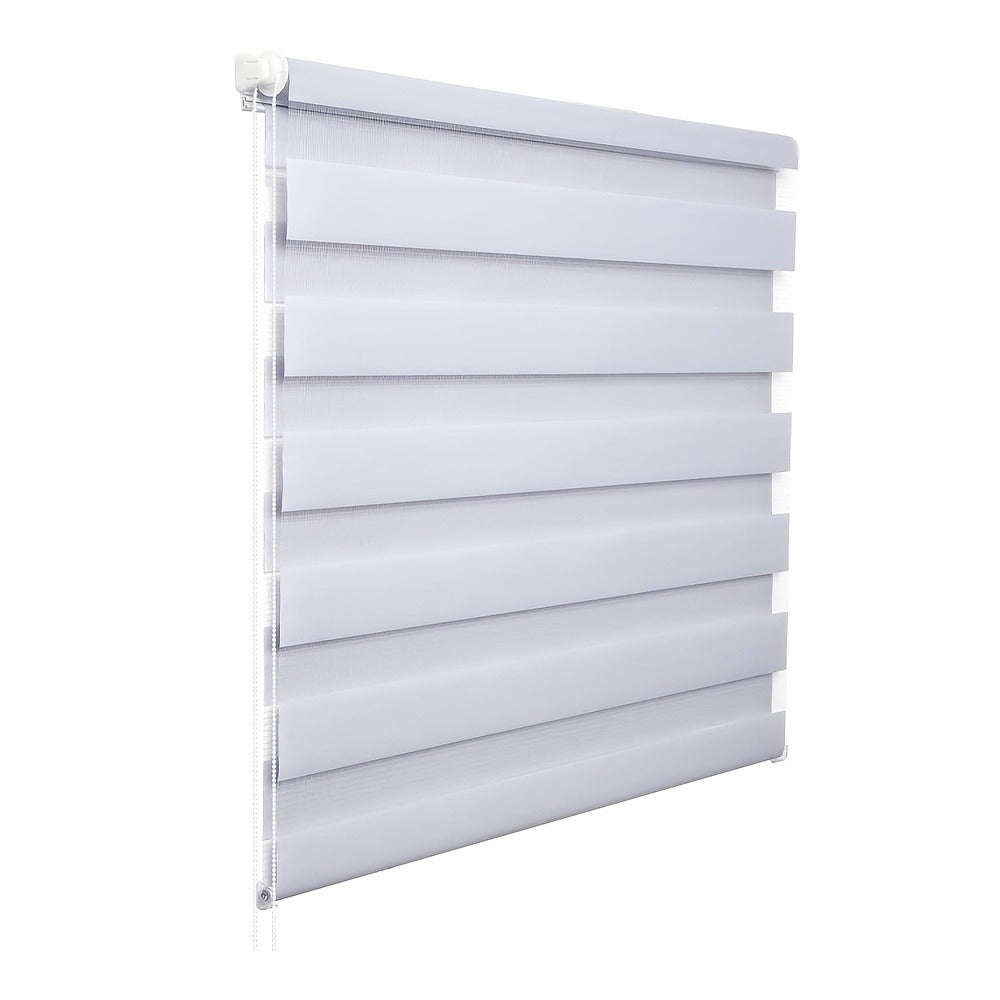 2 Piezas de Persianas Doble Rodillo - Semi-Transparentes y Opacas, Fácil Instalación Sin Taladro, 100% Poliéster, Diseño Lateral para Dormitorio, Sala o Baño, Decoración Hogareña Fácil de Limpiar, Estilo Clásico, Material Duradero, Persianas Ajustables pa