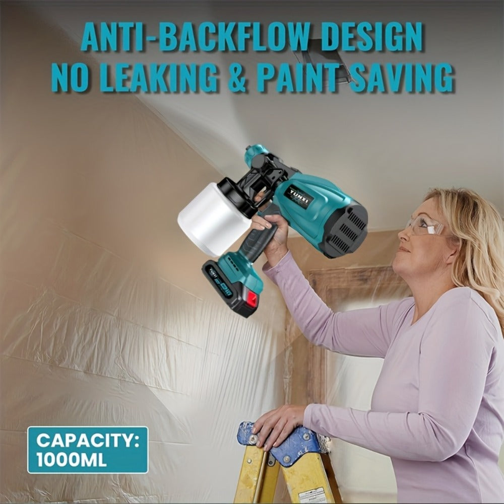 Pistola de pintura inalámbrica portátil inalámbrico | Para paredes, madera, muebles y proyectos DIY