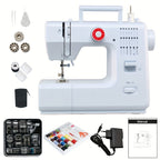 Máquina de Coser 618 Multifunción Eléctrica con Pedal, 20 Puntadas, Kit de Costura y Accesorios