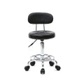 Taburete de salón redondo con ruedas y respaldo, taburete giratorio de salón de altura ajustable con ruedas y asiento suave para spa, salón de dibujo, tatuaje
