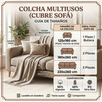 Colcha Multiusos de Algodón para Sofá y Cama, Manta Multiusos Four Seasons con Flecos, Cubresofá Elástico y Transpirable, Protector de Sofá Cubrecama Moderno
