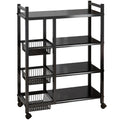 Estante de Cocina de Acero de Alta Resistencia, Estante para Microondas y Electrodomésticos, Estante de Almacenamiento, 92*32*108 cm, Estante Vertical, Estante para Electrodomésticos, Estante Abierto Multinivel, Ahorro de Espacio, Estante de Cocina, Const