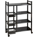 Estante de Cocina de Acero de Alta Resistencia, Estante para Microondas y Electrodomésticos, Estante de Almacenamiento, 92*32*108 cm, Estante Vertical, Estante para Electrodomésticos, Estante Abierto Multinivel, Ahorro de Espacio, Estante de Cocina, Const