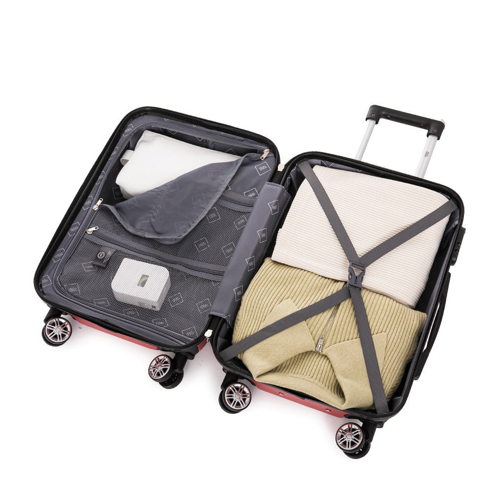 Maleta de Cabina Policarbonato 55x40x20cm (40L) - 20 Pulgadas - Negro/Azul/Amarillo/Rojo/AzulMarino/Plaeada/RosaDorada/Menta